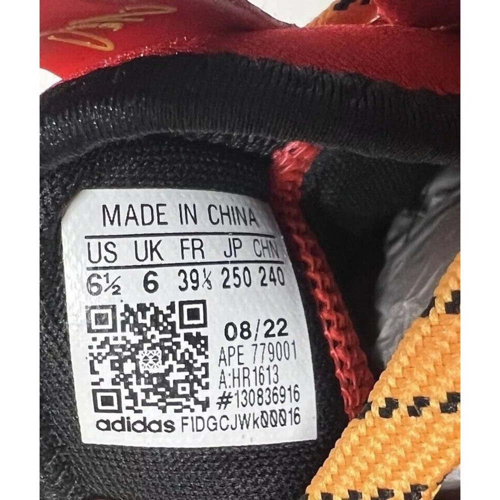 Adidas Dame 8 Mr. Incredibles Basketball Shoes Mens 6.5 Disney Pixar Red Yellow - Picture 14 of 15